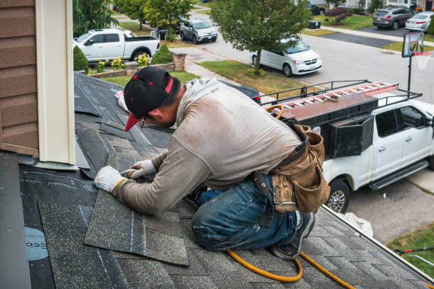 Professional Roof Leak Repair technician working in Cedars, PA